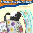 thumbnail image 5 of Pioneer Flower Floral Print Pattern 17" School Backpacks for Teens,Waterproof Oxford Fabric,S-Shape Padded Straps for School,Travel,Hiking,Camping, 5 of 5