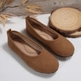 thumbnail image 5 of Mepaouo Women's Flats Shoes Suede Round Toe Ballet Dressy Loafers Comfortable Slip on Walking Shoes, 5 of 8