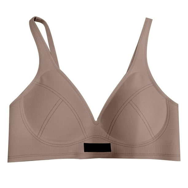 Brasier sin Varillas Mujer Sujetador Yungan para Mujer, sin Costuras, con Tiras de Gelatina Secundarias, sin Aros, con Fruncido Pequeño y Soporte Suave Extra Grande