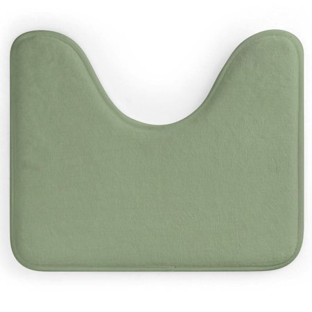 GZHJMY U-Shaped Bath Mat Toilet Mat, Cardboard Clean Green Kraft Non-Slip Quick Dry Shower Rug, Soft Absorbent Commode Contour Rug for Bathroom 16×20 Inch