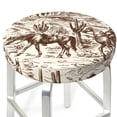 thumbnail image 3 of Daiia Western Desert Cowboys2 Stool Covers Round,Round Bar Stool Covers Waterproof Bar Chair Covers Washable Stool Cushion Slipcover for 12-14 Inch Chair-14 inch, 3 of 7