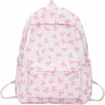 thumbnail image 2 of Bow Backpack - Cute Kawaii Backpack Set Aesthetic Daypack Bow Rucksack, 2 of 5