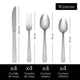thumbnail image 4 of Juego de cubiertos Moven  Aries 16 Piezas Cuberteria  Acero Inoxidable, Cuchara Sopera, Cuchillo, Tenedor, Cuchara Cafetera, 4 of 9