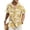 Yellow, variant on Men's Hawaiian Floral Shirts Cotton Linen Button Down Tropical Holiday Beach Shirts