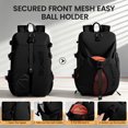 thumbnail image 2 of Soccer Bag 2-in-1 Sports & Travel Backpack with Ball and Laptop Compartments, Water-Resistant, for Basketball Volleyball Football, Black, B00391, 2 of 10
