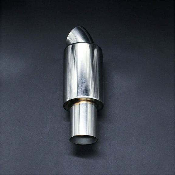 1Pc Car Muffler Exhaust Pipe Tip Resonator Silencer 2" to 2" Exhaust Tip Muffler