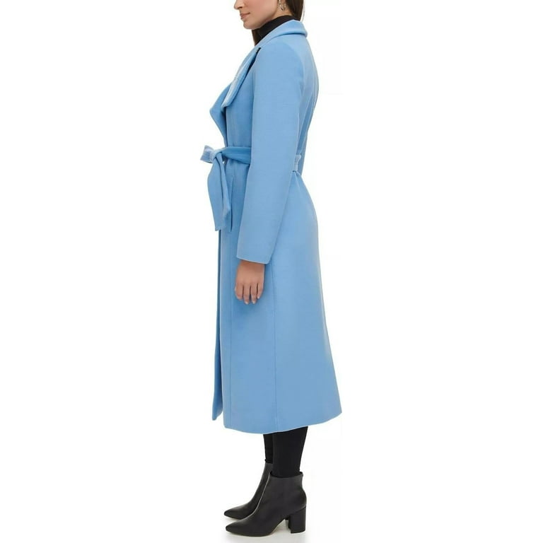 Kenneth Cole New York Women s Full Length Wool Jacket Maxi Coat Periwinkle 12 Walmart