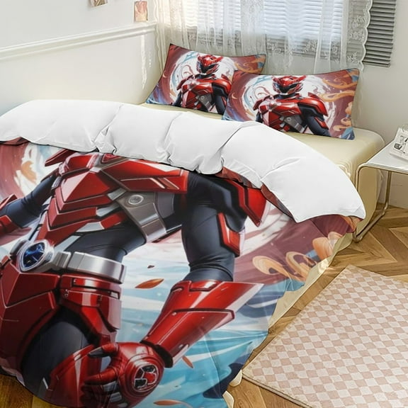 Power Rangers 3-Piece Bedding Comforter Set Bed Cover Set Soft Warm Bedding for Bedroom, Home, Hotel 86"x70"