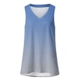 thumbnail image 3 of StSilkitty Plus Size Tank Tops for Womens Gradient Color Loose V Neck Blouses Summer Beach Lightweight Soft Shirts, 3 of 7