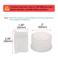 thumbnail image 2 of Unique Bargains Capuchons Transparents pour Pieds de Chaise Protecteur de Sol pour Meubles 5 Pcs 2 Pieds 50mm Diamètre Intérieur, 2 of 7