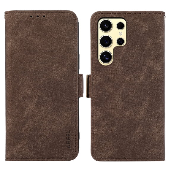 TECH CIRCLE For Galaxy S21 FE Wallet Case, PU Leather Flip Folio Case with Card Holders RFID Blocking Kickstand Shockproof TPU Inner Shell Phone Cover for Samsung Galaxy S21 FE 6.4" 2022,Brown