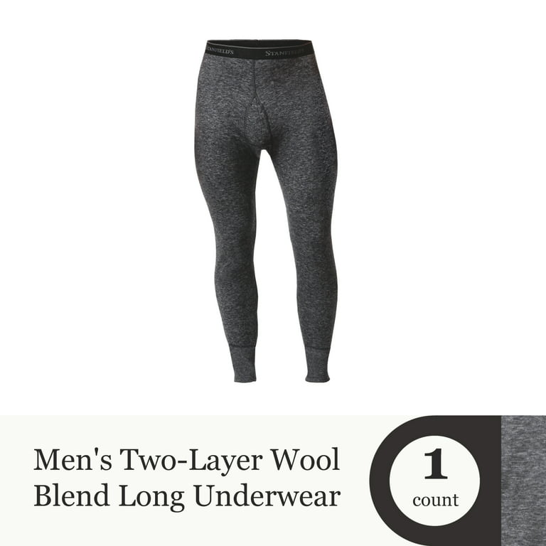 Stanfield's Men's Big n Tall Thermal 2 Layer Merino Wool Blend Long Johns  Underwear Baselayer