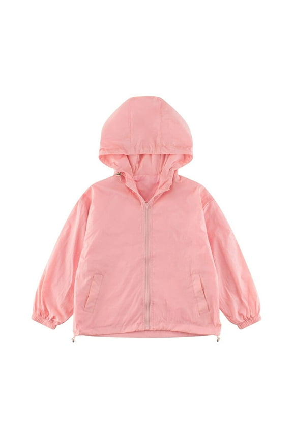 Jackets for Teens Long Sleeve Hooded Sunproof Full Zip Ice Silk Athletic Casual Outerwears