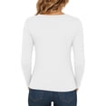 thumbnail image 5 of tarylea Womens Tops Long Sleeve V Neck Fitted Crop Tops Casual Fall Comfy Solid Color Basic T-Shirts, 5 of 8