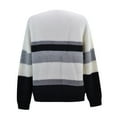 thumbnail image 4 of HAPIMO Sales Womens Casual Knit Sweater Long Sleeve Button Down V-Neck Cardigan Color Striped Patchwork Jumper Tops Teen Grils Fashion Clothes Gray S, 4 of 9