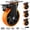Orange, variant on 4 Inch Caster Wheels, Casters Set of 4, Heavy Duty Casters with Brake 2200 Lbs, Locking Industrial Swivel Top Plate Casters Wheels for Furniture and Workbench Cart(Two Hardware Kits Include)