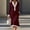 *Wine, variant on ClodeEU Women's V Neck Long Sleeve Sim Fit Dress,Lightweight Trendy Casual Dress Wine,Womens Plus L