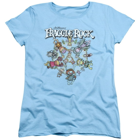 Fraggle Rock Spinning Gang S/S Women's T-Shirt Light Blue