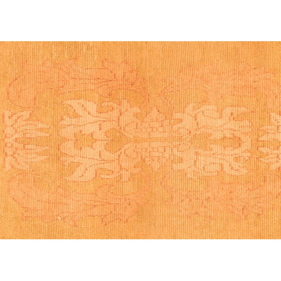 Ahgly Company Indoor Rectangle Abstract Orange Modern Area Rugs, 8' x 12'