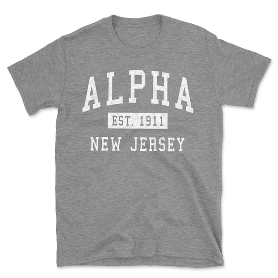 Alpha New Jersey Classic Established Men's Cotton T-Shirt