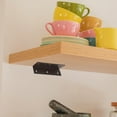 thumbnail image 1 of QUMIIRITY 4Pcs Metal L Brackets Right Angle Bracket Black for Structural Support, 1 of 6
