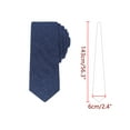 thumbnail image 2 of INSPIRE CHIC Men's Solid Denim Self-tied Necktie Skinny Narrow Slim 2.4" for Wedding Business Casual One Size Blue, 2 of 5