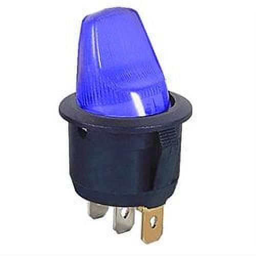 SPST 12 VOLT DC ILLUMINATED ROCKER SWITCH - BLUE