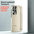 thumbnail image 2 of SaniMore Case for Samsung Galaxy S22 Ultra 6.8" 2022 with Hidden Kickstand & S Pen Slot & Stylus, Anti-scrctch Drop-proof Tough PC Backplane Anti-shock Slim Shell for Galaxy S22 Ultra, Gold, 2 of 7