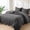 Charcoal, variant on Moonlight20015 3 Piece Quilt Set Ultrasonic Lightweight Microfiber Floral Pattern Gray Queen