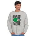thumbnail image 3 of Beard Mode On Bluto Funny Bearded Men's Crewneck Sweatshirt Brisco Brands S, 3 of 6