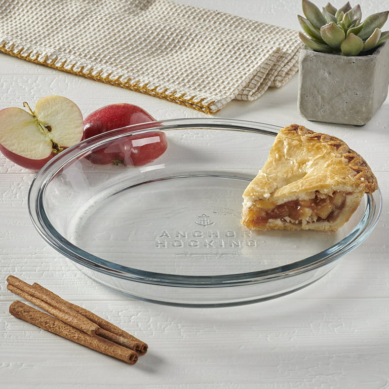 Home-X Pie Bakeware Set of 2, Glass Baking Accessories, 7 Dessert Pie Plates