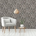 thumbnail image 2 of Fine Decor Shard Charcoal Geometric Unpasted Paper Wallpaper, 20.5-in by 33-ft, 56.4 sq. ft., 2 of 5