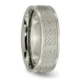thumbnail image 6 of Titanium 7mm Satin and Polished Fancy Design Band, 6 of 8