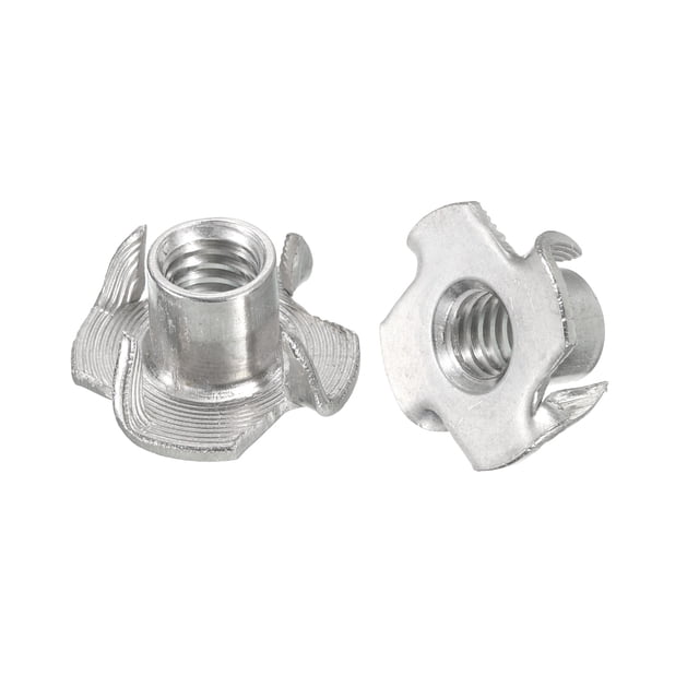 Unique Bargains 5/16'-18 T-nut 100 Pack 304 Acier Inoxydable 4 Écrous à Té à Dents Filetés Insertion
