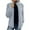 Gray, variant on XFLWAM Women's Fleece Sherpa Coat Winter Stand Neck Cozy Fluffy Plush Jacket Casual Solid Open Front Zipper Outwear with Pocket Blue XXL