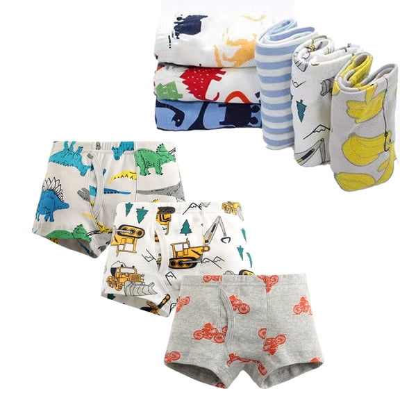 Esaierr Toddler Boys Dinosaur Underwear 3PCS Kids Cotton Boxer Briefs for 3-8Y