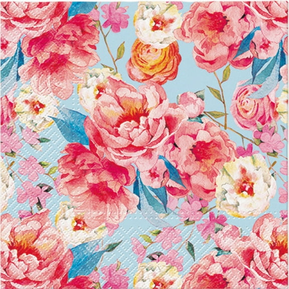 Keep Unique Everyday Paper Napkins, Spring Flower Disposable Paper Napkins, Assorted Color, 20/Pack
