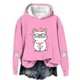 thumbnail image 2 of ATOGUTA Girls Valentine's Day Sweatshirts Fleece Lined Hoodies Kids Warm Casual Outfits Fall Winter Clothes Size 3T-14, Pink, 2 of 5
