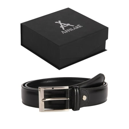 Tanned Brown Leather - Affilare Men's Genuine Italian Leather Dress Belt 35mm Black Brown Tan 12ST22