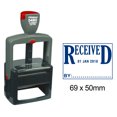 thumbnail image 1 of Printtoo Heavy Duty Dater Stamp With Received By Text Self Inking Office Stationery Date Rubber Stamp-Blue, 1 of 1