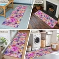 thumbnail image 6 of Farmhouse Flowers 2'x6' Runner Rug, Spring Watercolor Purple Pink Floral Beige Washable Non-Slip Area Rugs for Hallway Kitchen Floor Bedroom Entryway, Laundry Carpet Decoration Indoor Mat, 6 of 9