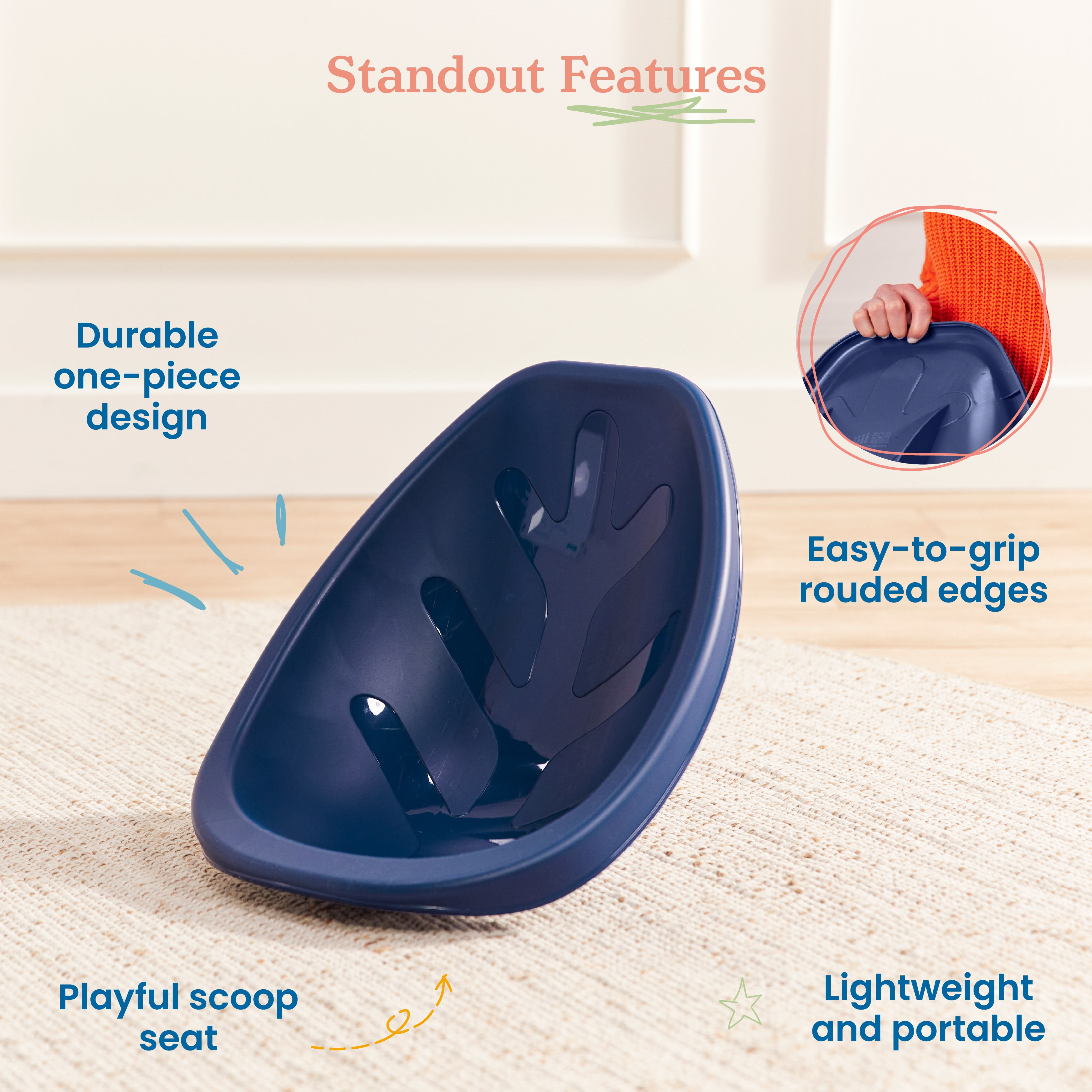ECR4Kids Leaf Floor Seats with Mobile Leaf Seat Cart, Flexible Seating, Earthtone, 12-Piece