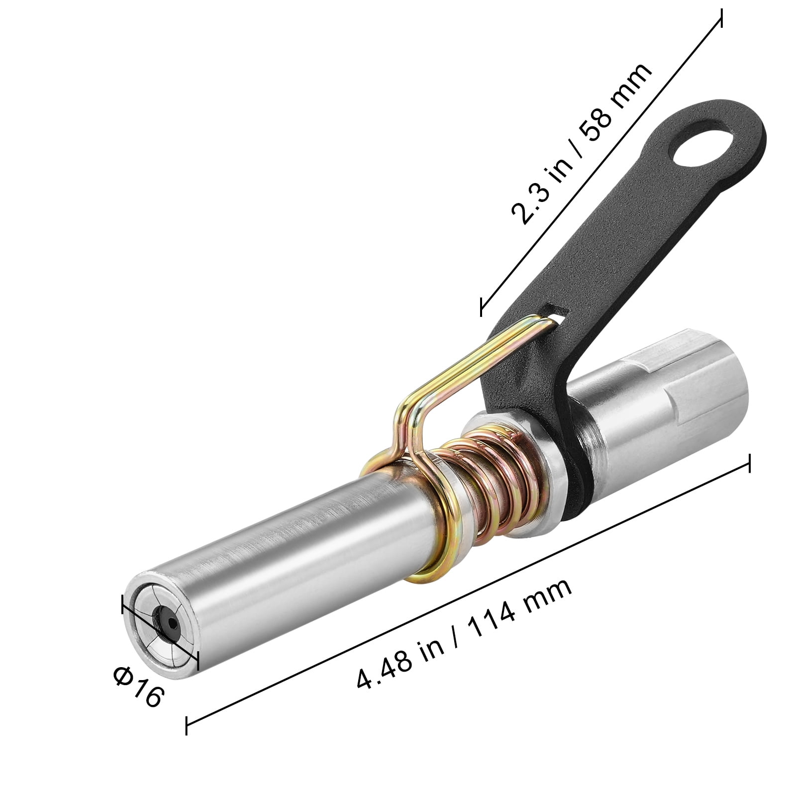 KFFKFF Grease Gun Connector Pair, 10000 PSI Pressure, 6-Jaw Secure, Swift Detach Tip & Hose/Zerk Fitting Cleaner, Fits All Grease Guns 1/8" NPT for Cars