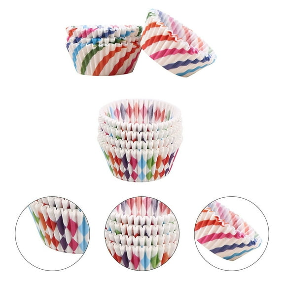 Raindrops 200 Pcs Disposable Muffin Paper Cups Cupcake Dessert Baking Supply