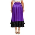 thumbnail image 2 of inlzdz Women Spanish Flamenco Dance Skirt Ruffle Trim Irregular Hem Big Swing Skirts for Tango Salsa Purple XXL, 2 of 6
