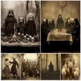 thumbnail image 2 of Póster Artístico de fotografía gótica Vintage de brujería ritualística, póster impreso de conejo y monstruo, decoración de arte de pared de culto al bosque, 2 of 4