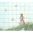 thumbnail image 1 of Tile Mural Kitchen Backsplash - Chasing Butterflies - by Catherine Simpson, 1 of 1
