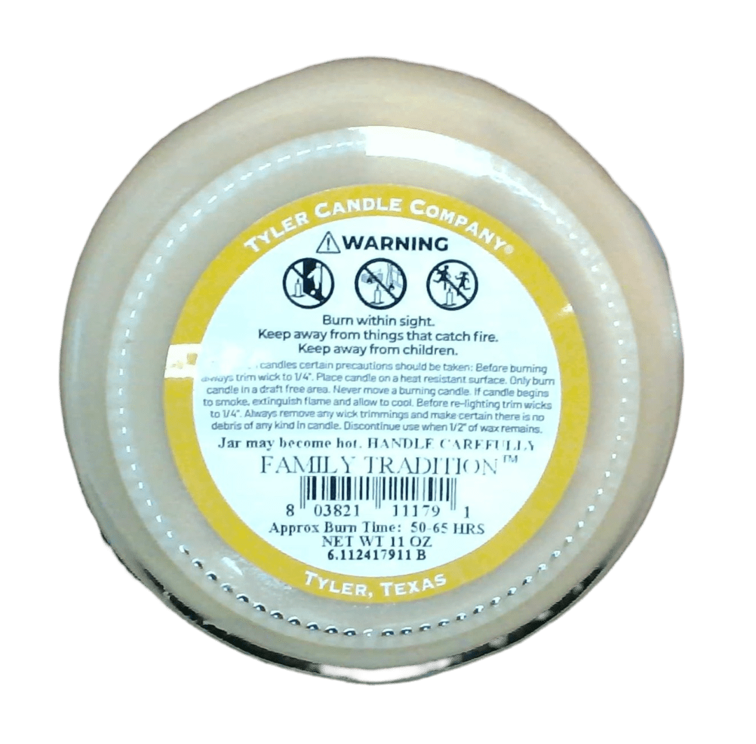 Tyler Candle Company - Family Tradition - 11oz jar candle - with Tyler matches