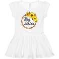 thumbnail image 3 of Inktastic Big Sister Sunflower Wreath Girls Baby Dress, 3 of 5