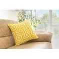 thumbnail image 6 of TreeWool (Pack of 2) Ogee Ikat Accent Decorative Cotton Throw Pillow Covers (16 x 16 Inches, Yellow), 6 of 6